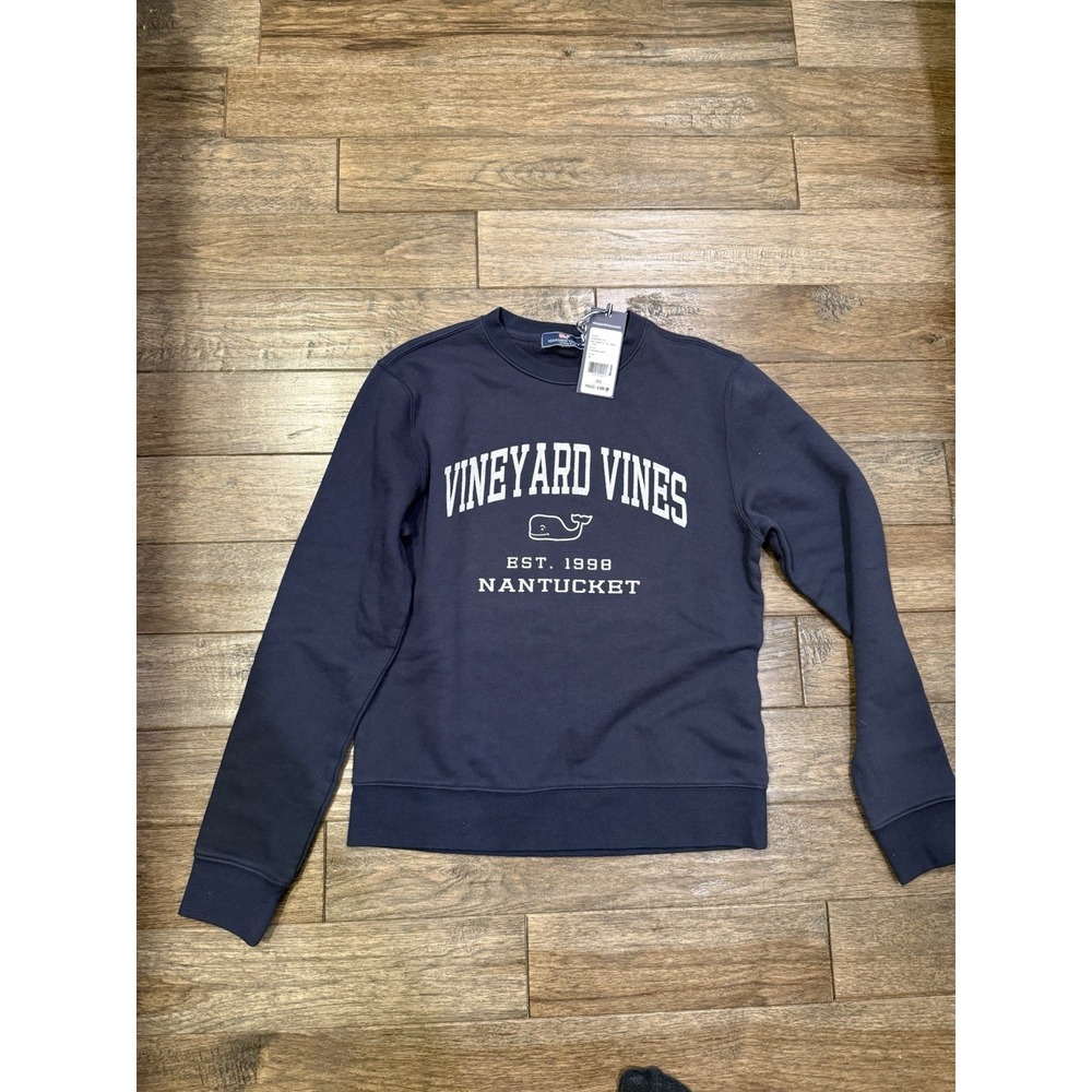New Vineyard‎ Vines Sweatshirt Men's XS Navy Blue Logo